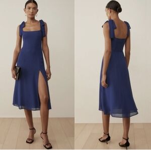 NWT Reformation Twilight Dress Danube (Navy Blue), Size 0